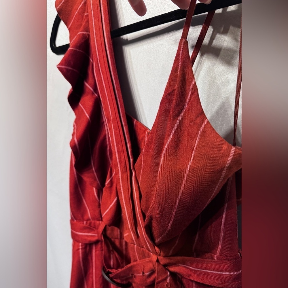 Three Floor Rent the Runway Stripe one shoulder Margaux jumpsuit Sz 6 $360 - Picture 9 of 13